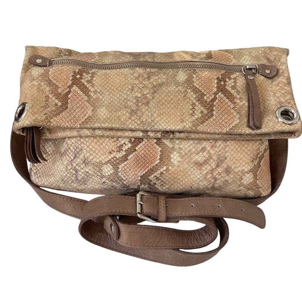 Maurizio Taiuti Slouch Snakeskin Leather Crossbody